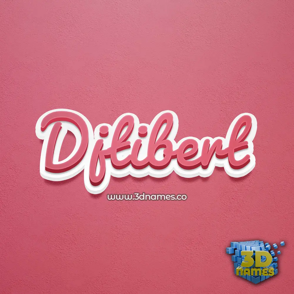 djtibert in Red Scribble style - 3D name wallpaper