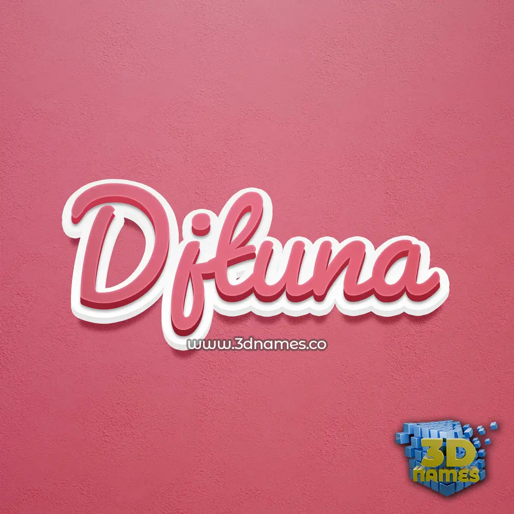 djtuna in Red Scribble style - 3D name wallpaper