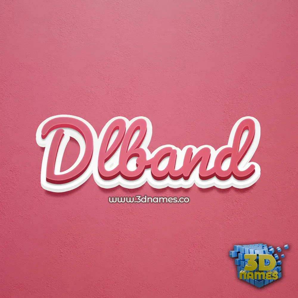 dlband in Red Scribble style - 3D name wallpaper
