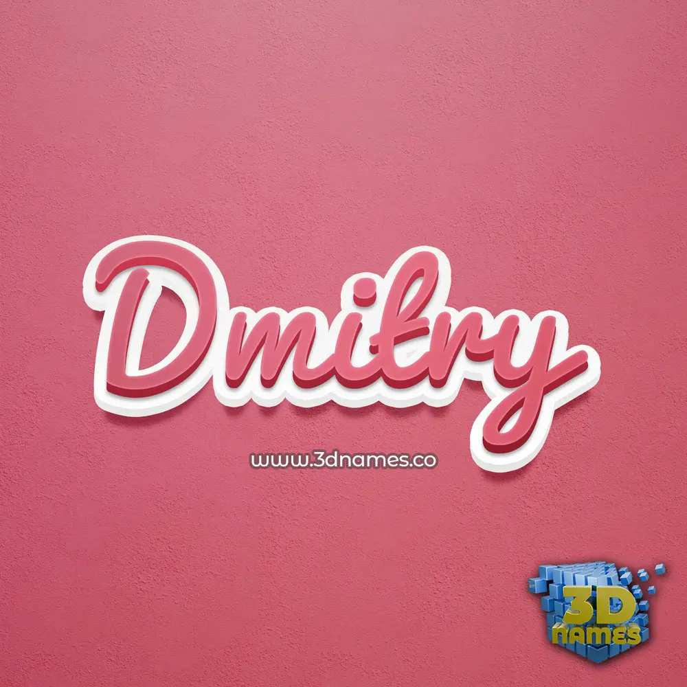 dmitry in Red Scribble style - 3D name wallpaper
