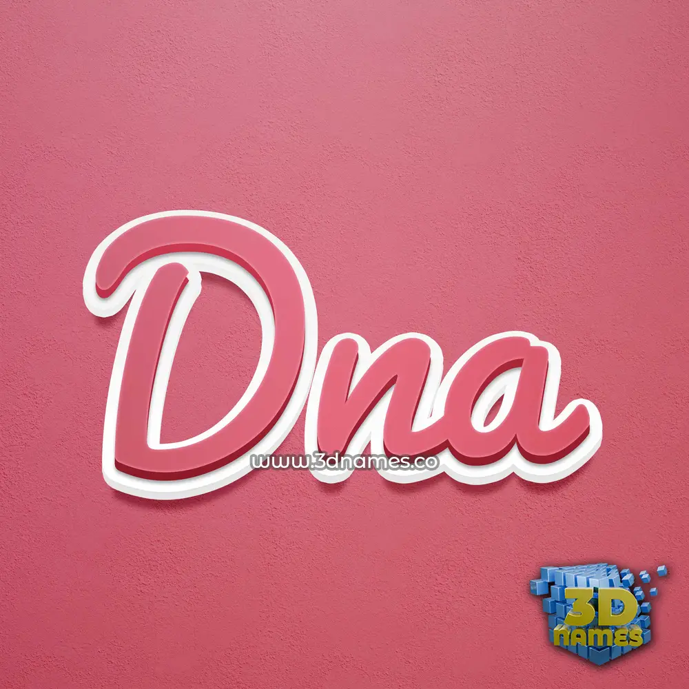 dna in Red Scribble style - 3D name wallpaper