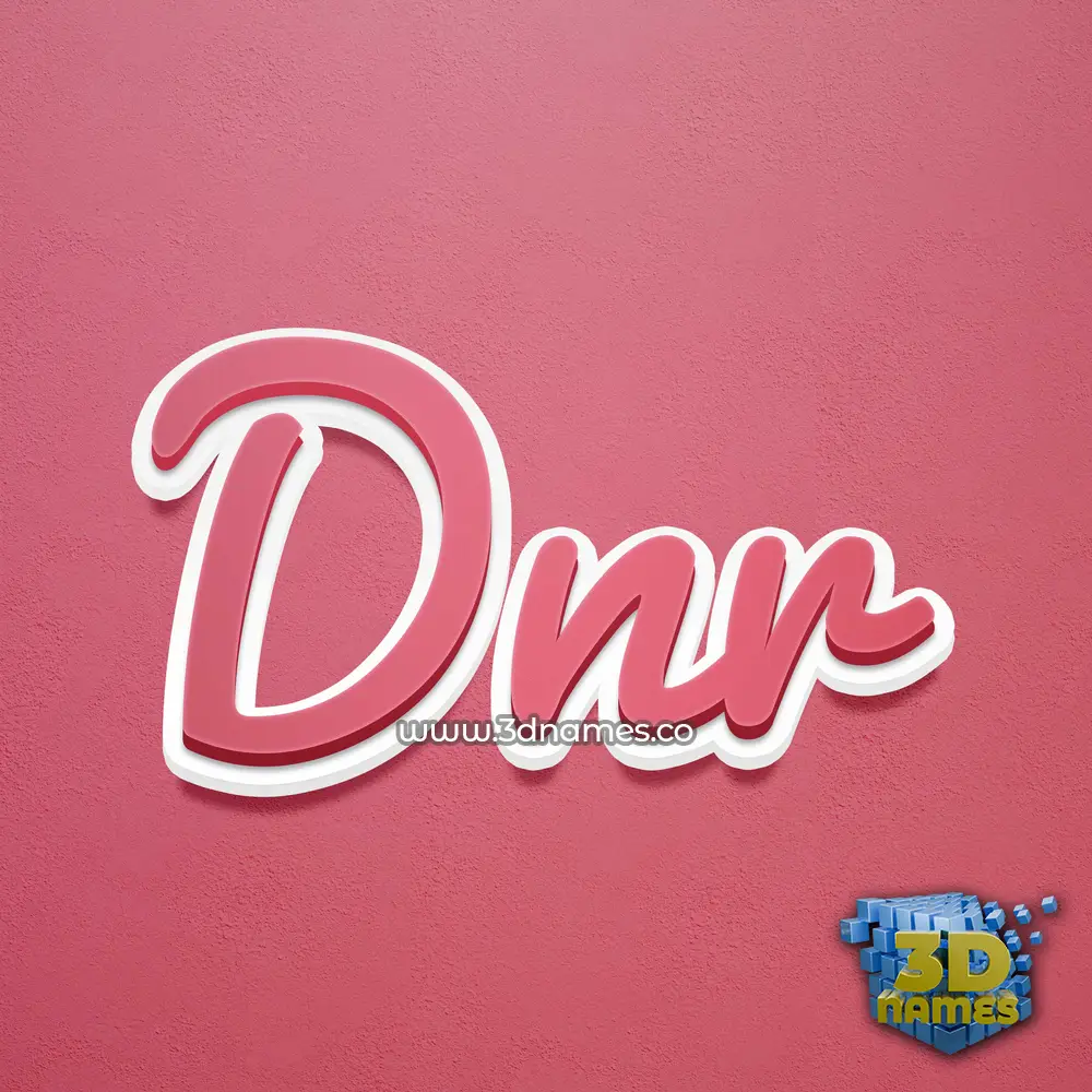 dnr in Red Scribble style - 3D name wallpaper