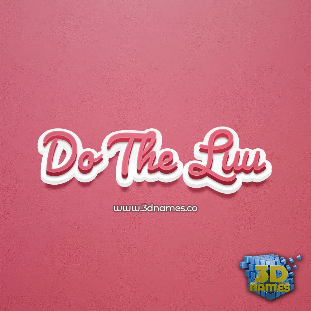 do the luu in Red Scribble style - 3D name wallpaper