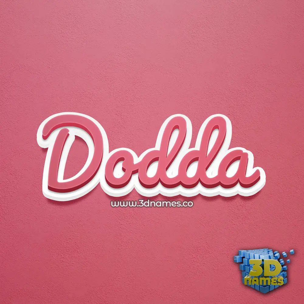 dodda in Red Scribble style - 3D name wallpaper