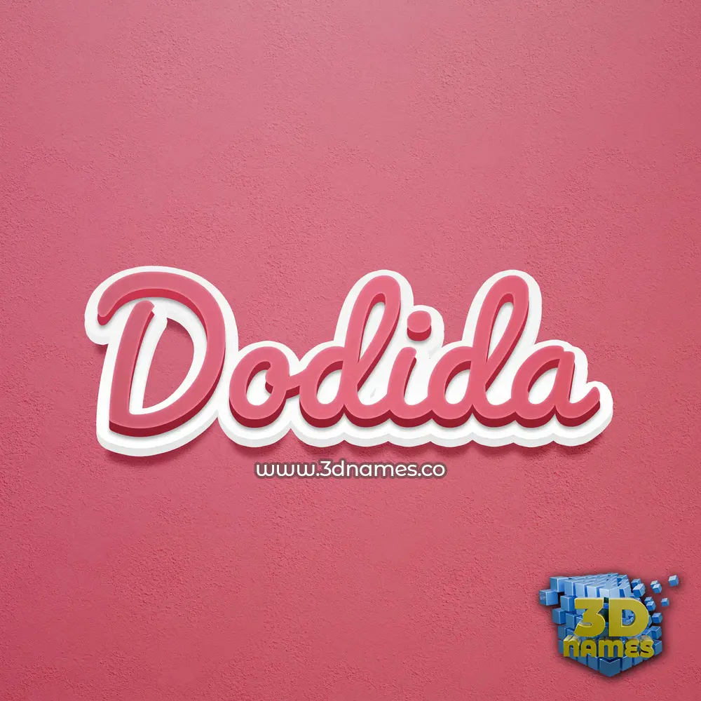 dodida in Red Scribble style - 3D name wallpaper
