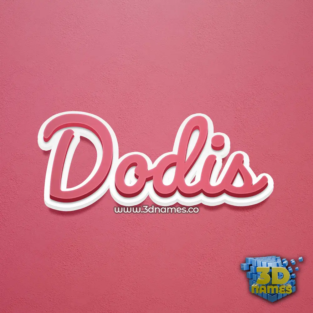 dodis in Red Scribble style - 3D name wallpaper
