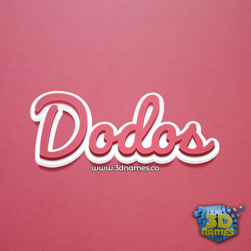 dodos in Red Scribble style - 3D name wallpaper