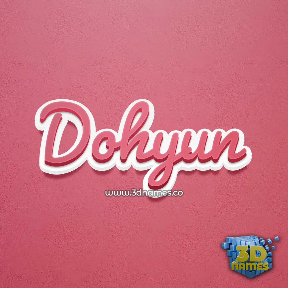 dohyun in Red Scribble style - 3D name wallpaper