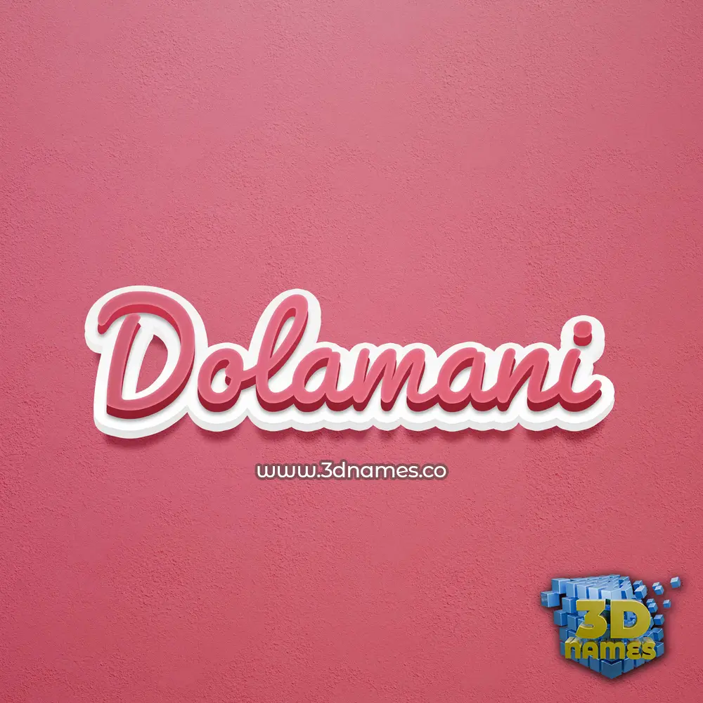dolamani in Red Scribble style - 3D name wallpaper