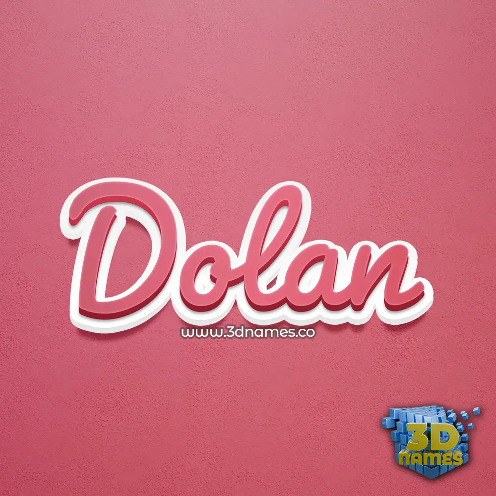 dolan in Red Scribble style - 3D name wallpaper