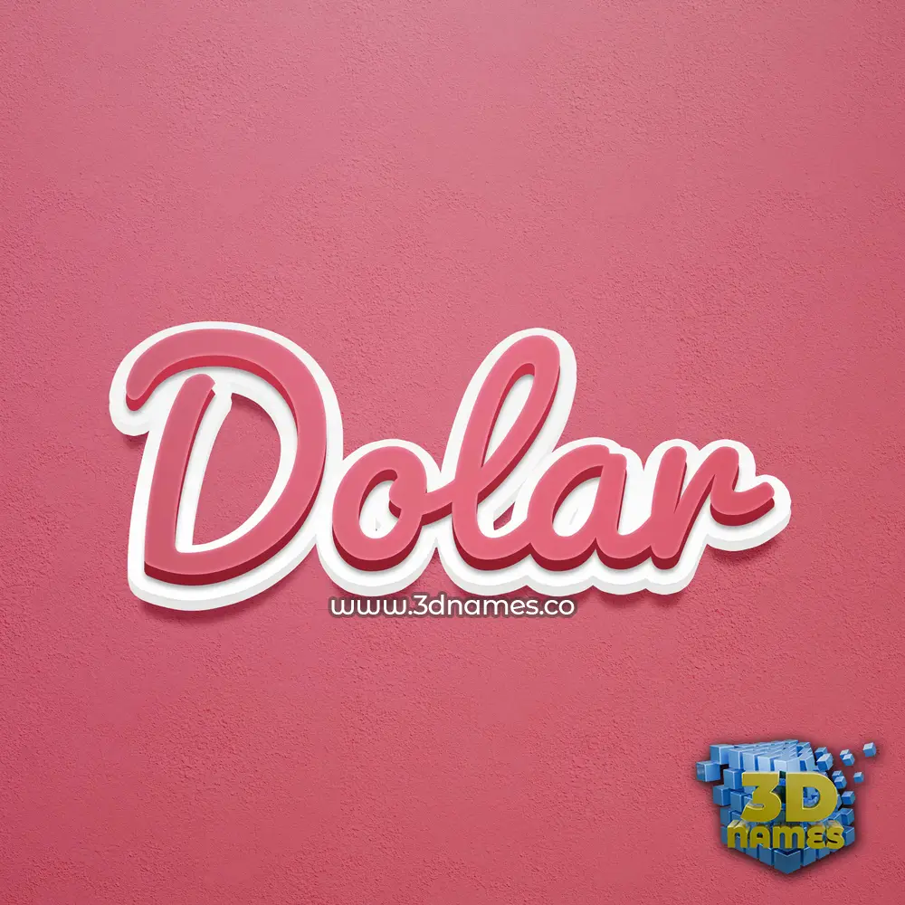 dolar in Red Scribble style - 3D name wallpaper