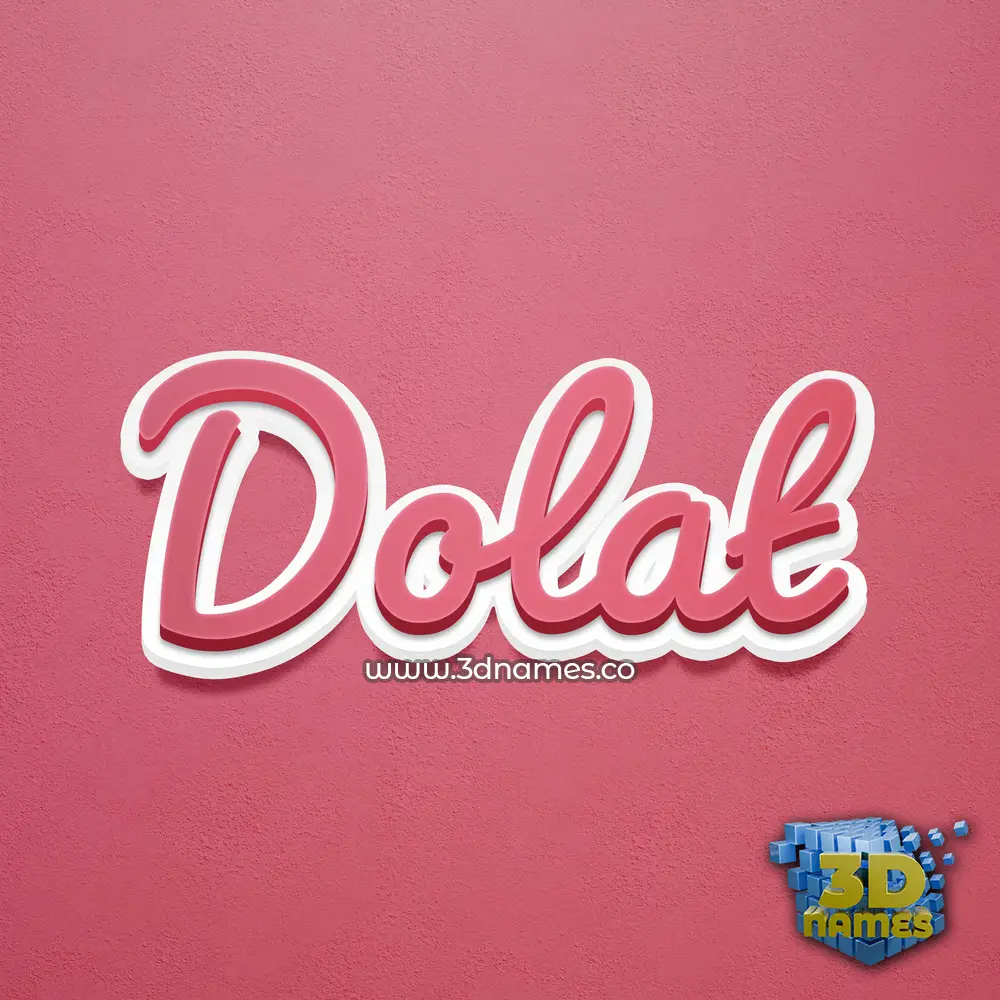 dolat in Red Scribble style - 3D name wallpaper