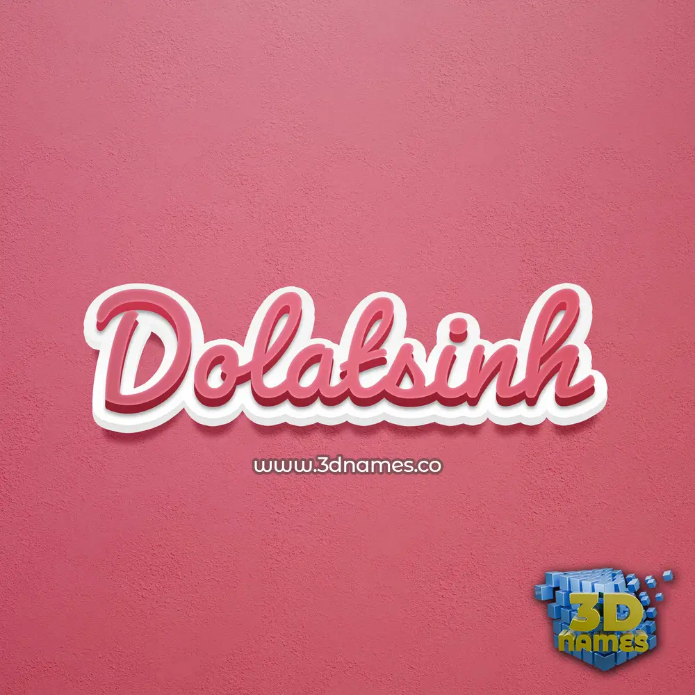 dolatsinh in Red Scribble style - 3D name wallpaper