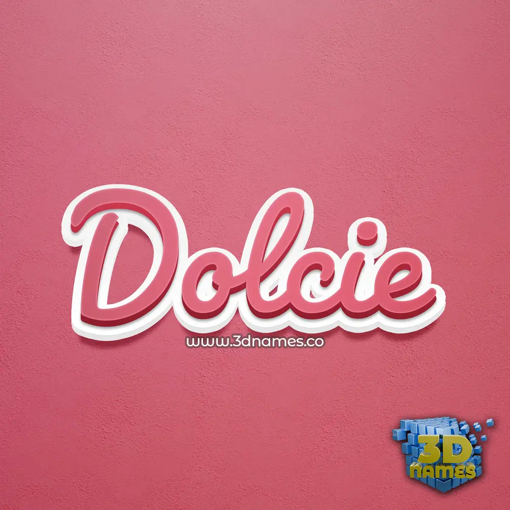 dolcie in Red Scribble style - 3D name wallpaper