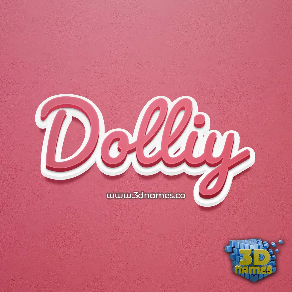 dolliy in Red Scribble style - 3D name wallpaper