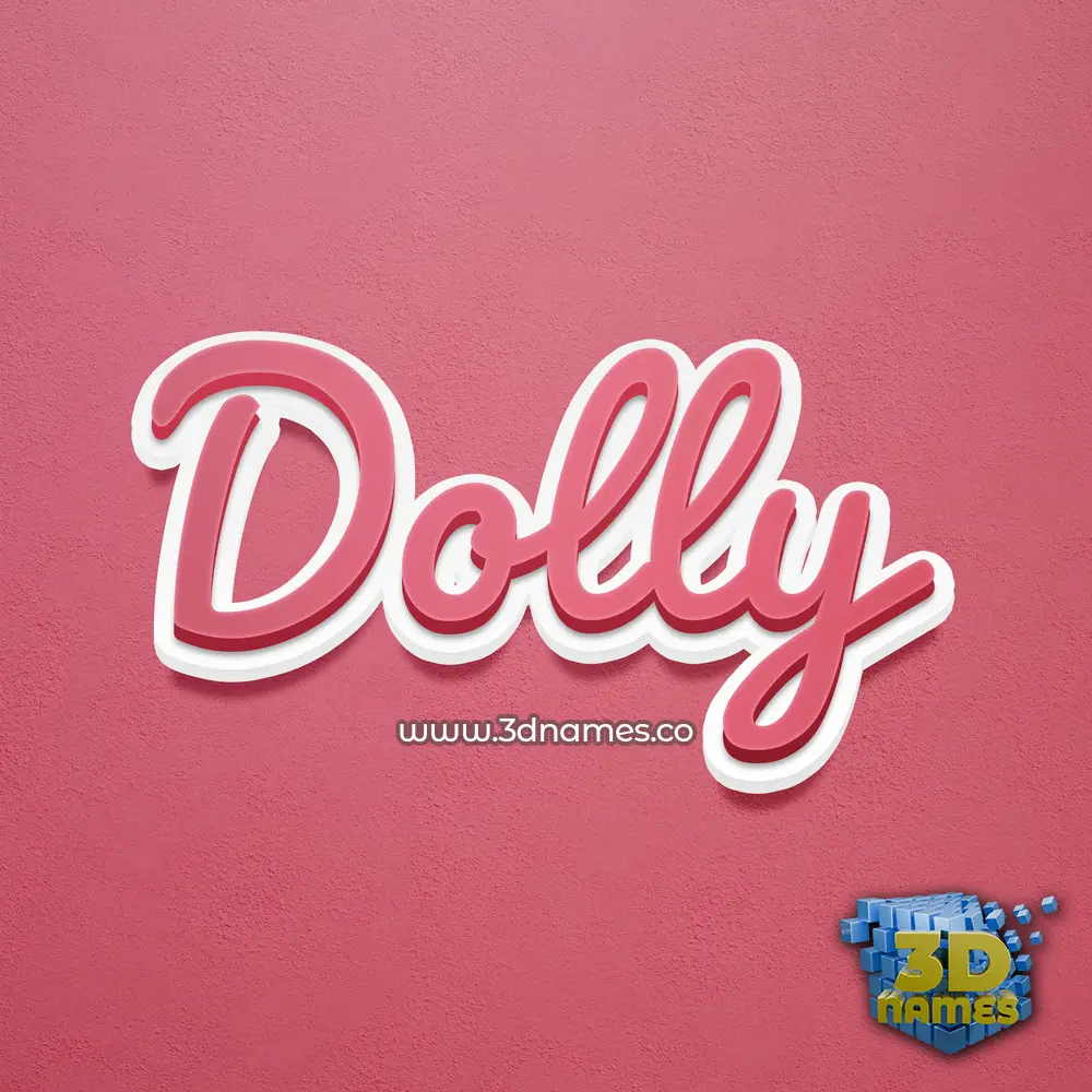 dolly in Red Scribble style - 3D name wallpaper