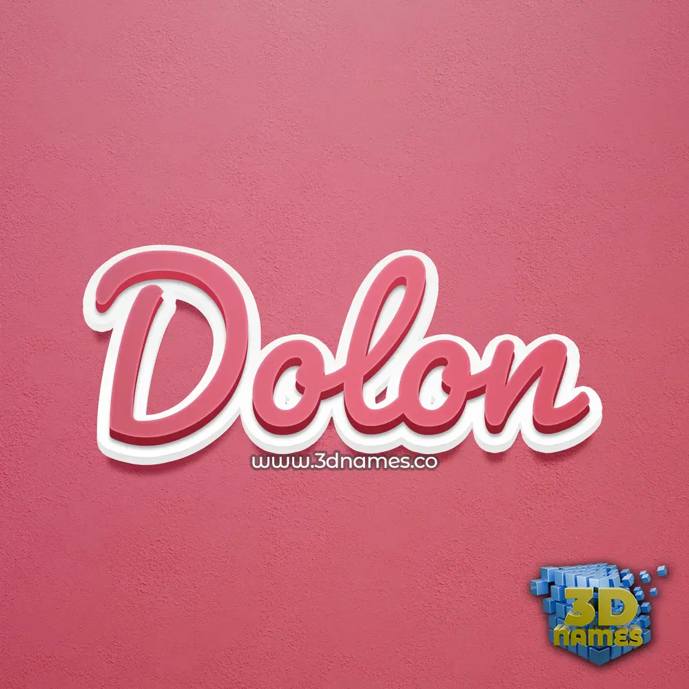 dolon in Red Scribble style - 3D name wallpaper