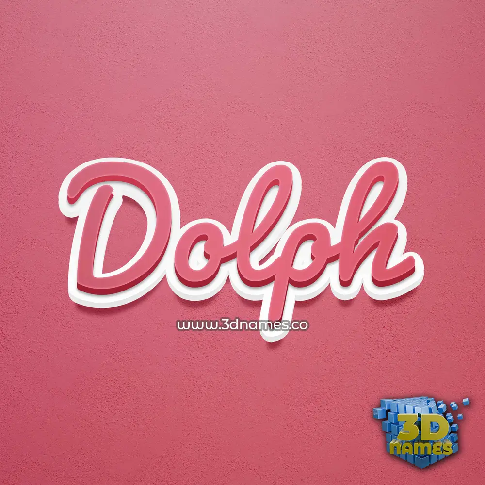 dolph in Red Scribble style - 3D name wallpaper