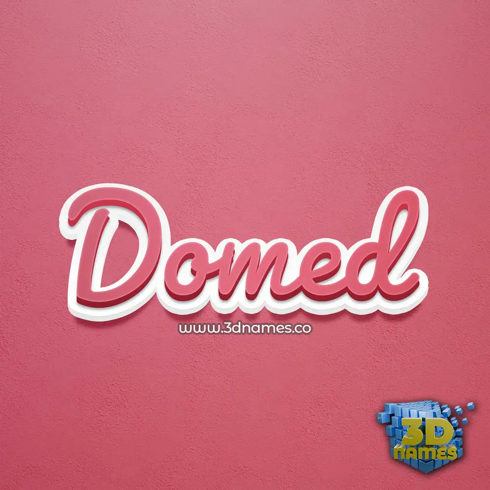 domed in Red Scribble style - 3D name wallpaper