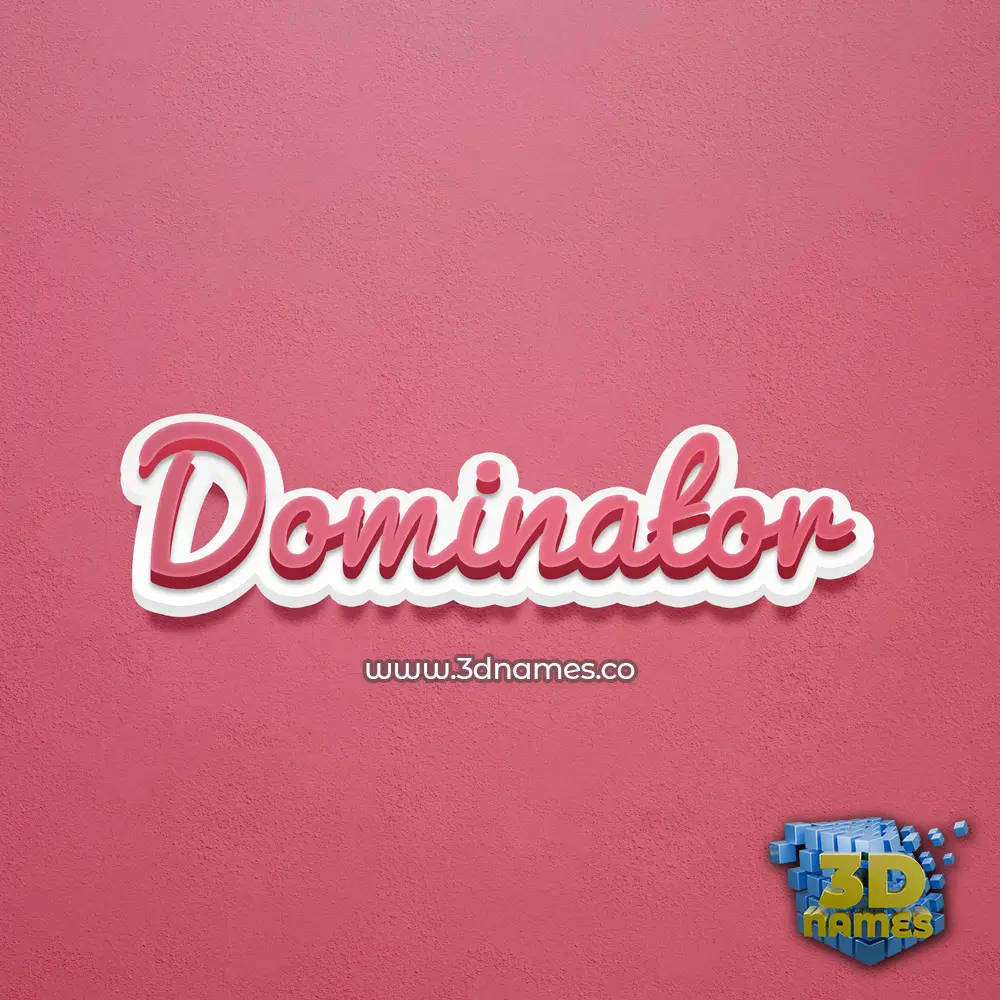 dominator in Red Scribble style - 3D name wallpaper