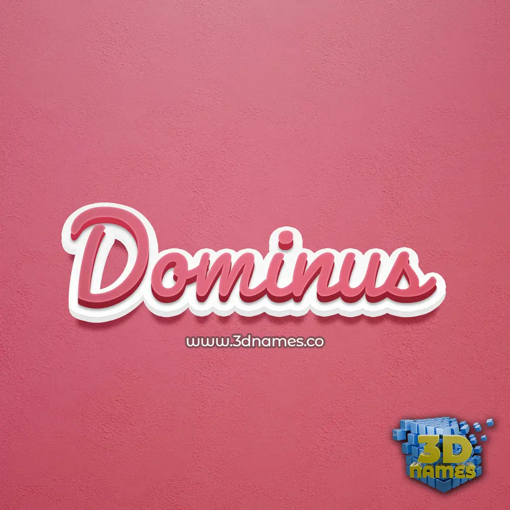 dominus in Red Scribble style - 3D name wallpaper