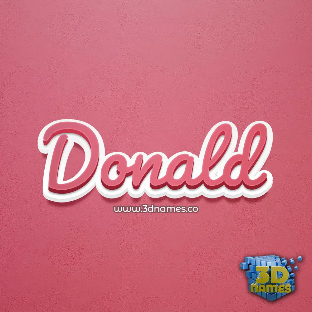 donald in Red Scribble style - 3D name wallpaper