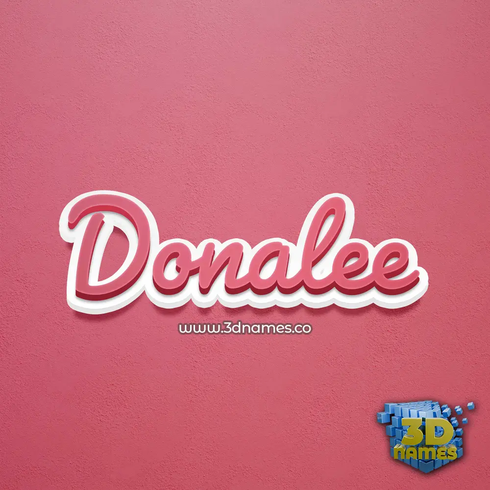 donalee in Red Scribble style - 3D name wallpaper