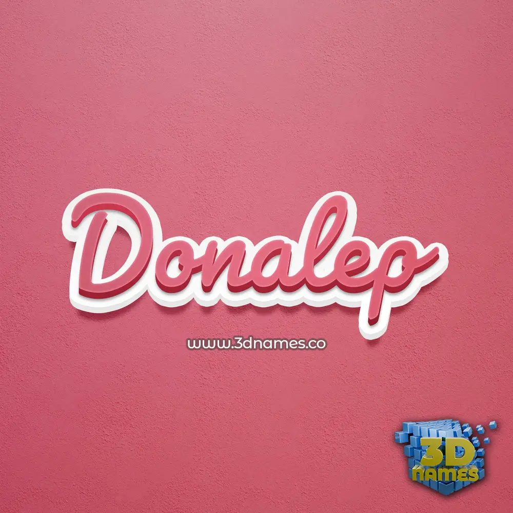 donalep in Red Scribble style - 3D name wallpaper