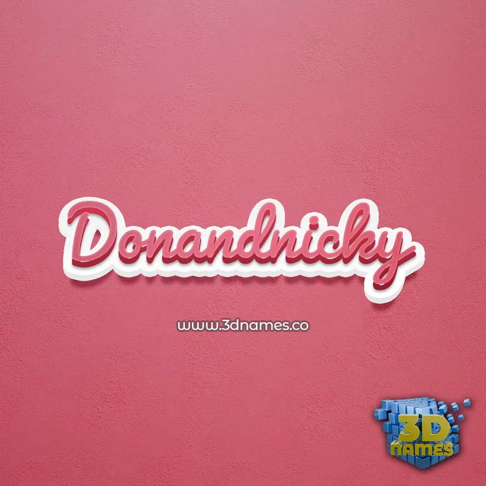 donandnicky in Red Scribble style - 3D name wallpaper