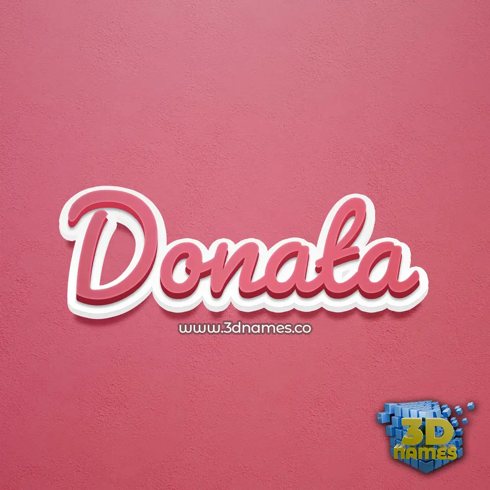 donata in Red Scribble style - 3D name wallpaper