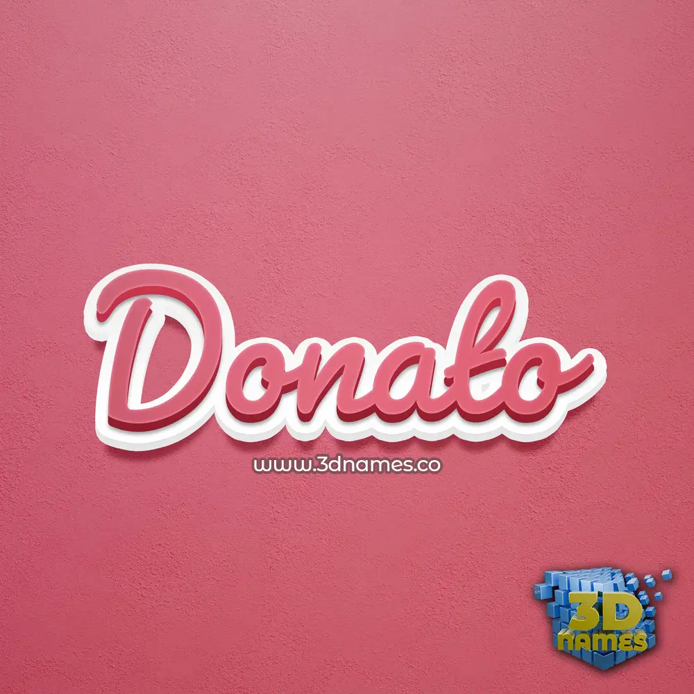 donato in Red Scribble style - 3D name wallpaper