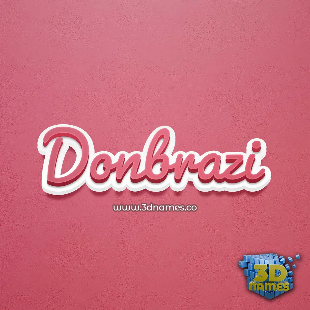 donbrazi in Red Scribble style - 3D name wallpaper