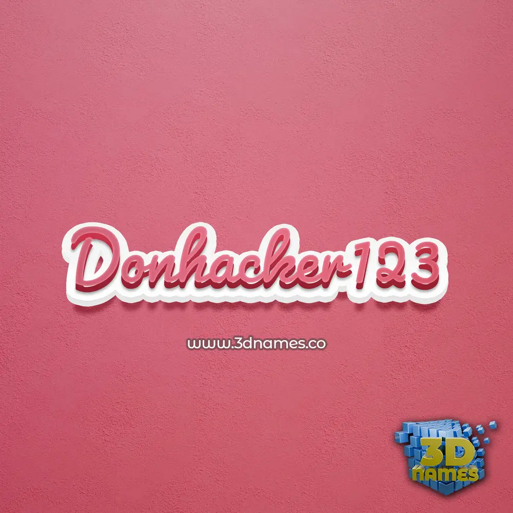 donhacker123 in Red Scribble style - 3D name wallpaper