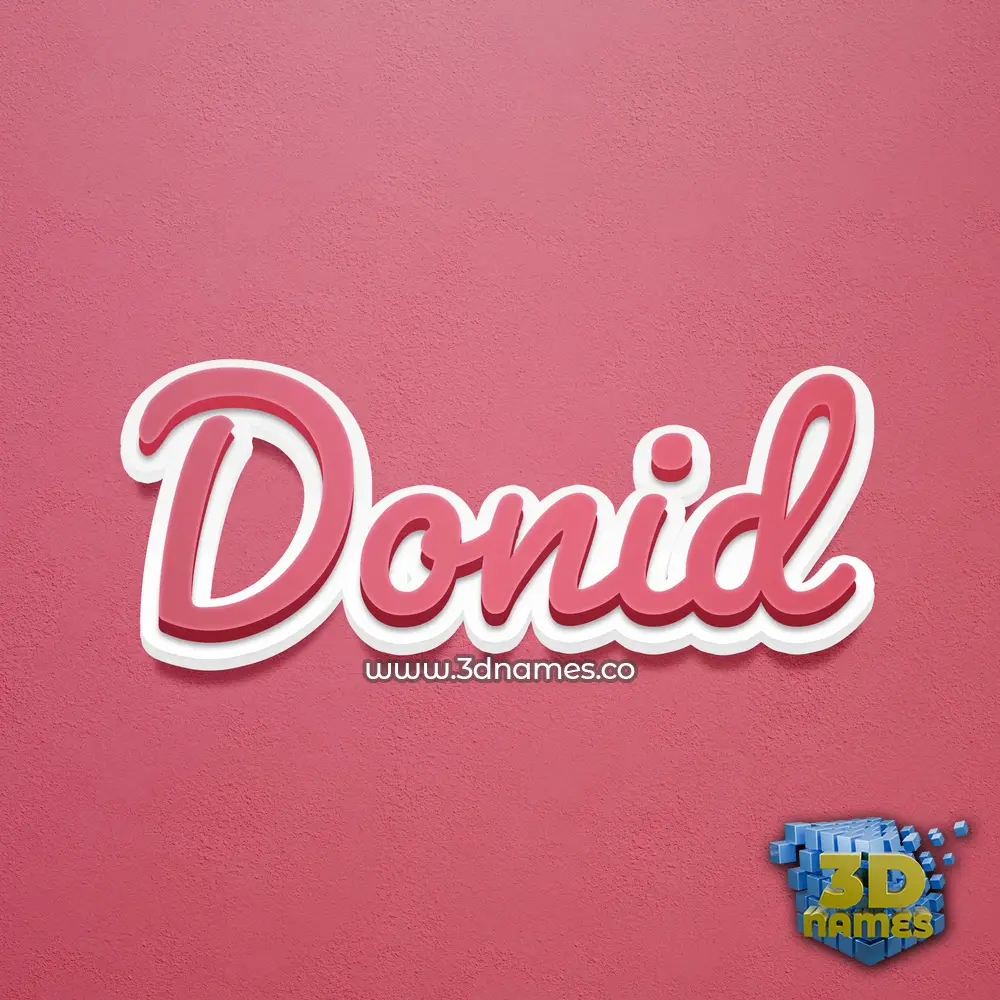 donid in Red Scribble style - 3D name wallpaper