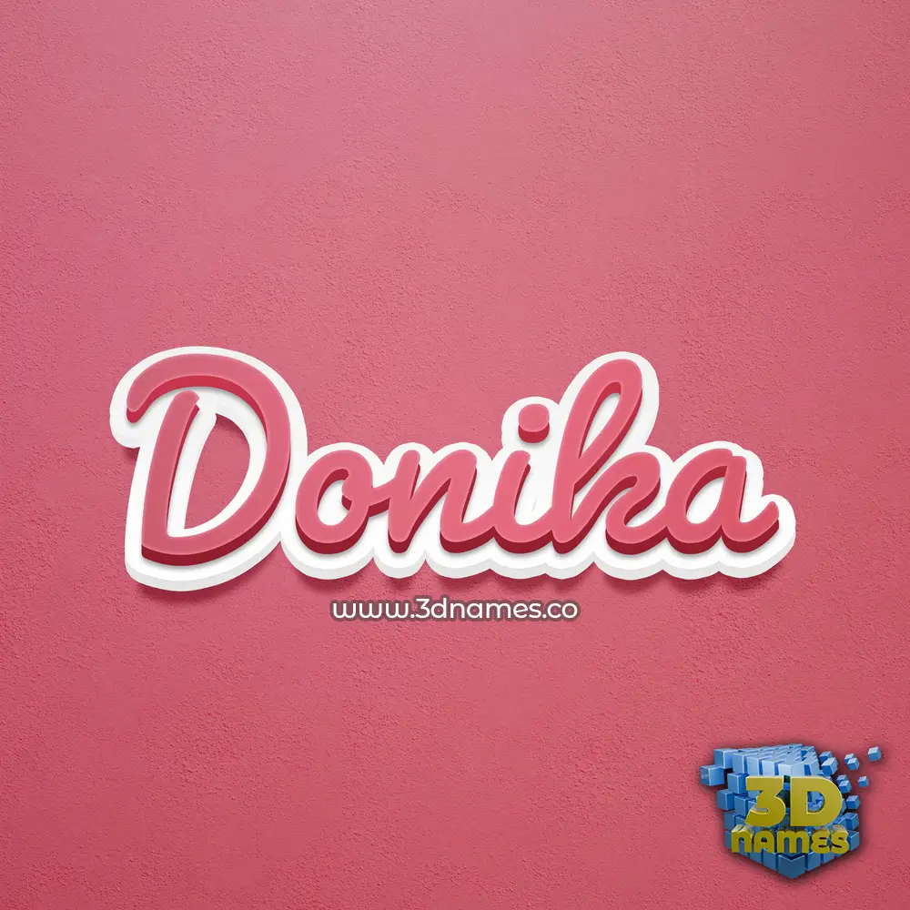 donika in Red Scribble style - 3D name wallpaper