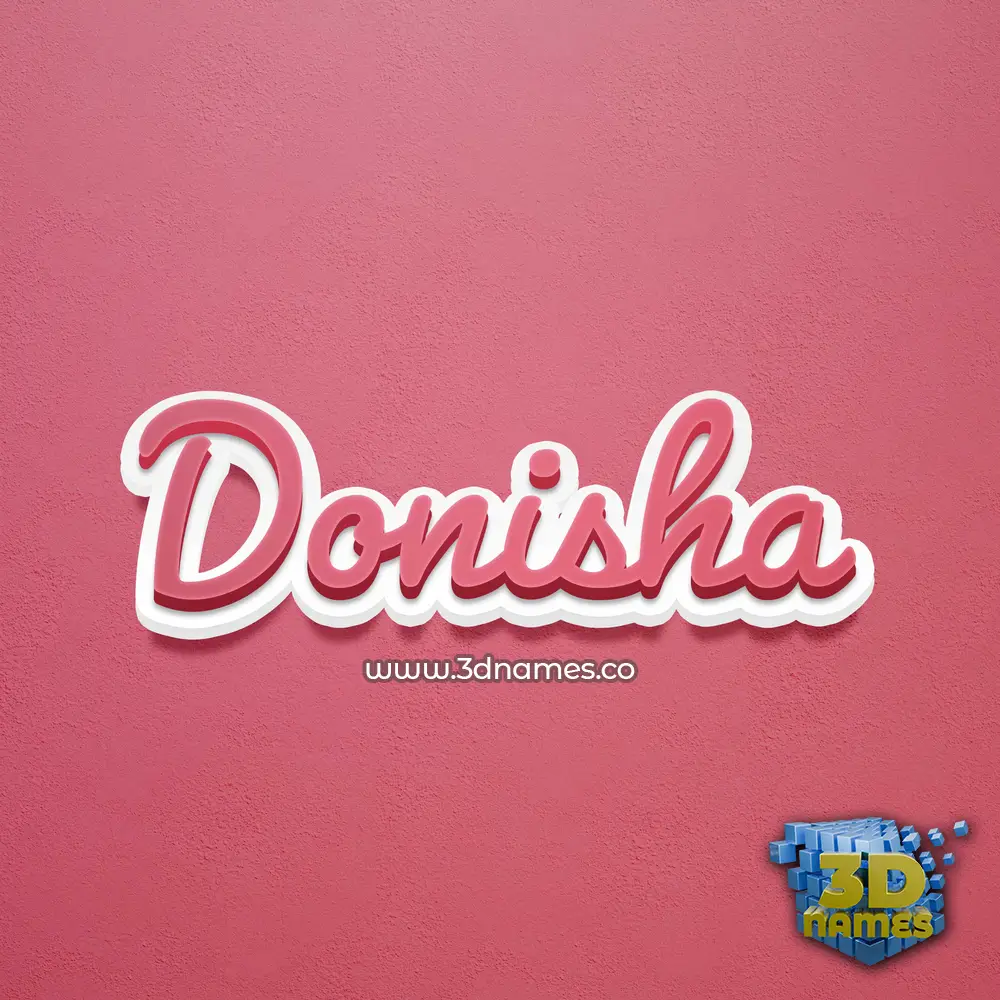 donisha in Red Scribble style - 3D name wallpaper