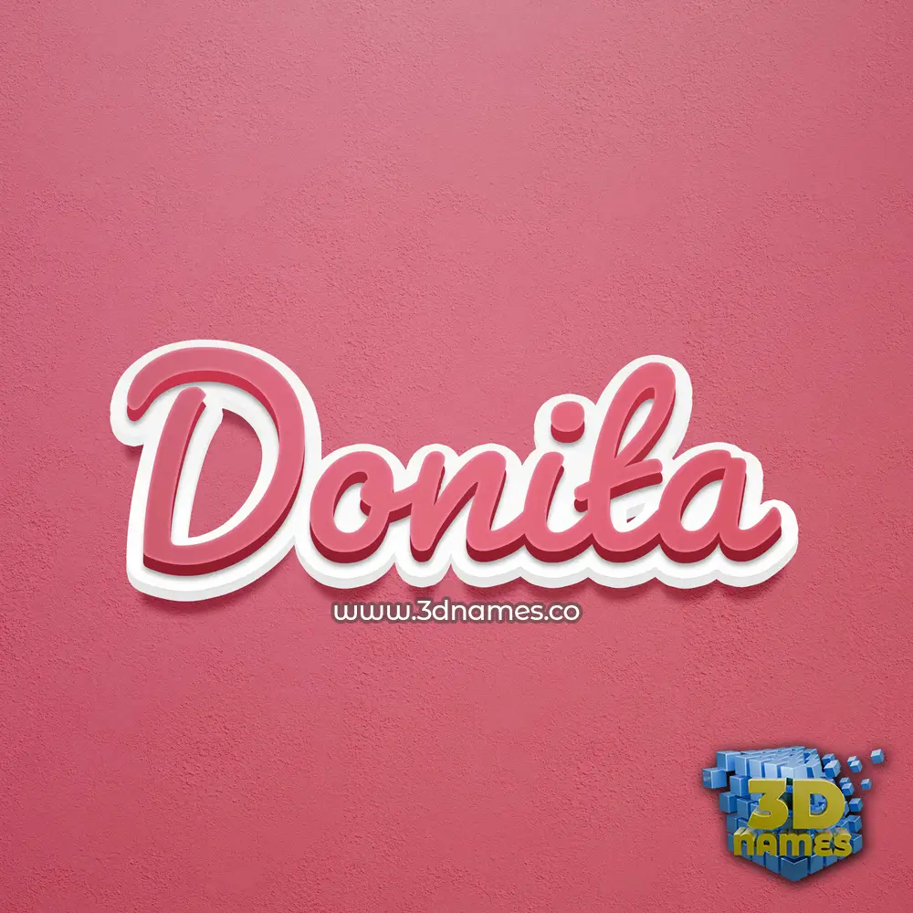 donita in Red Scribble style - 3D name wallpaper