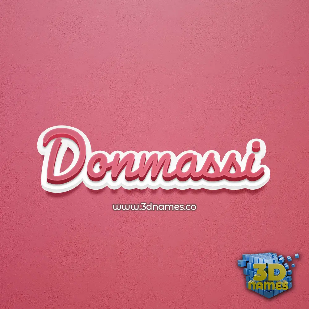 donmassi in Red Scribble style - 3D name wallpaper