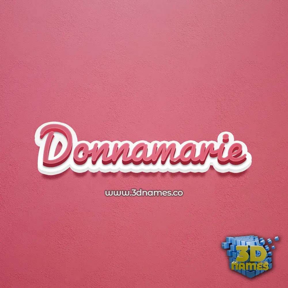 donnamarie in Red Scribble style - 3D name wallpaper