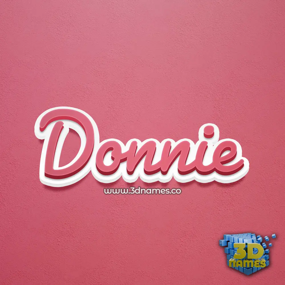 donnie in Red Scribble style - 3D name wallpaper