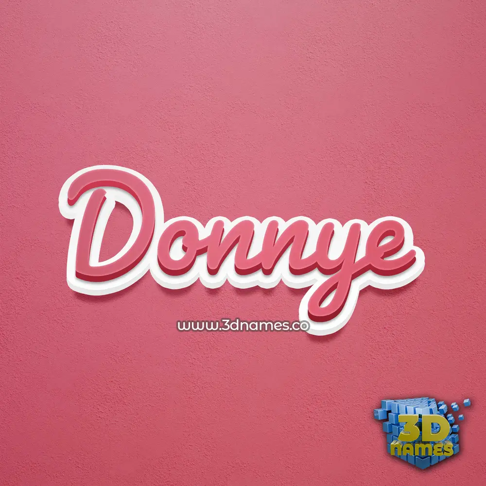 donnye in Red Scribble style - 3D name wallpaper
