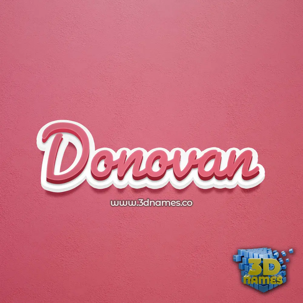 donovan in Red Scribble style - 3D name wallpaper