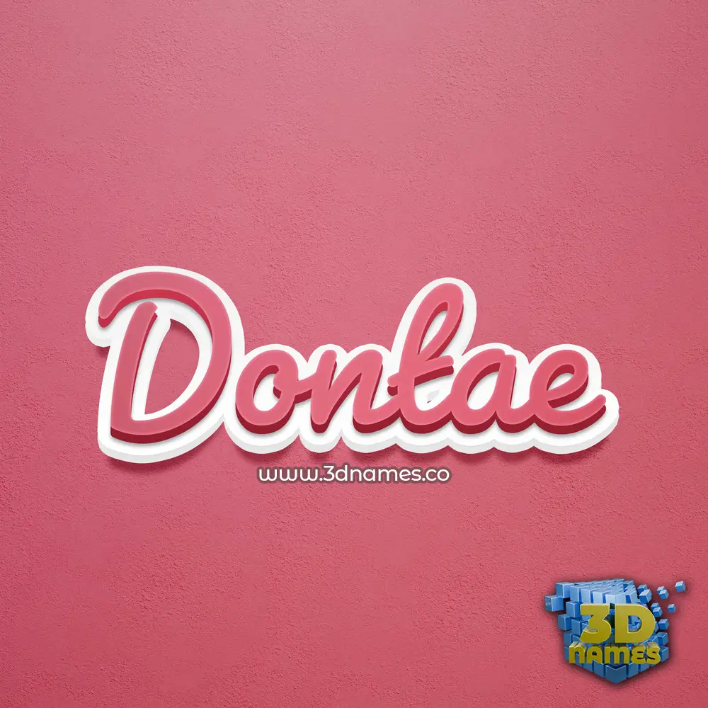 dontae in Red Scribble style - 3D name wallpaper