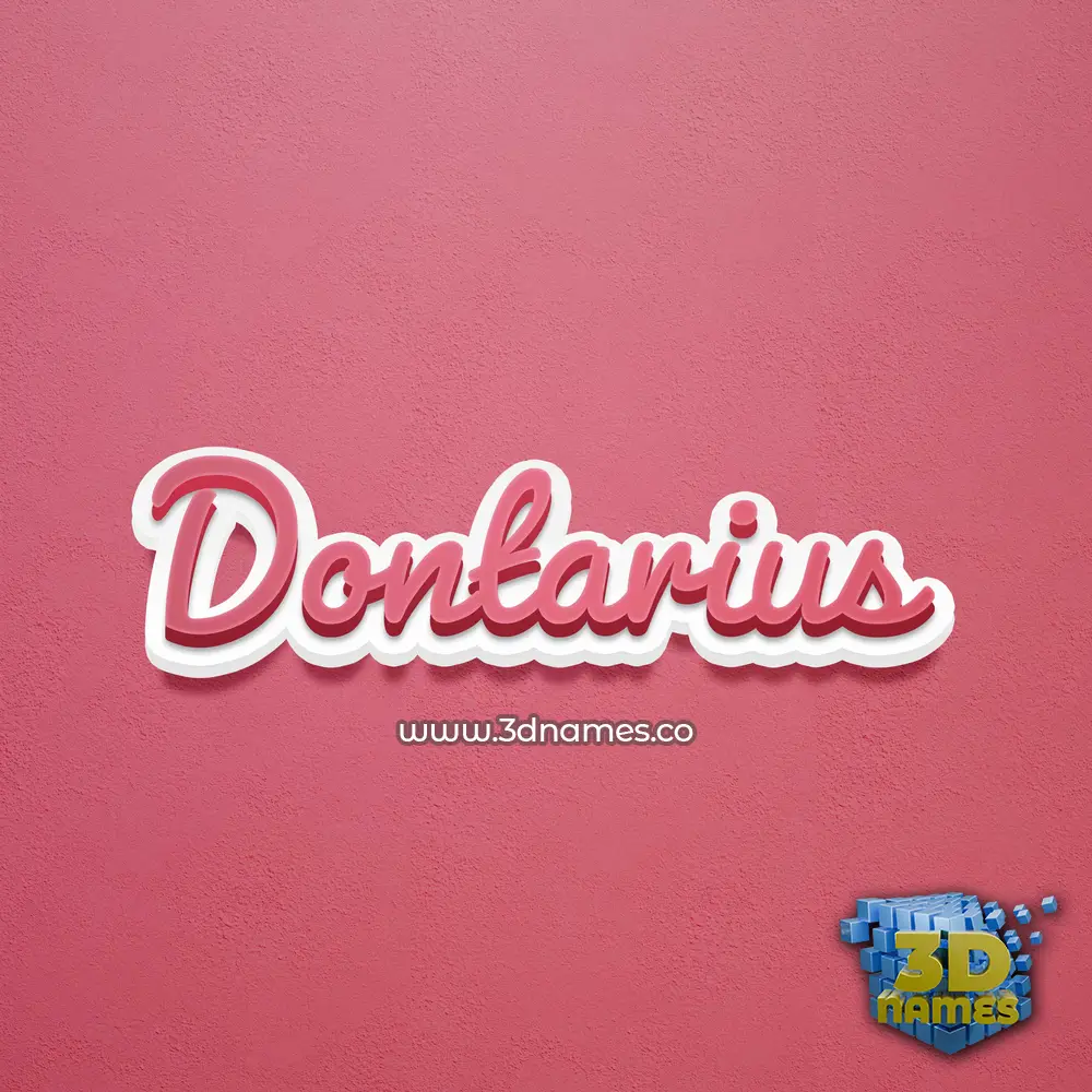 dontarius in Red Scribble style - 3D name wallpaper