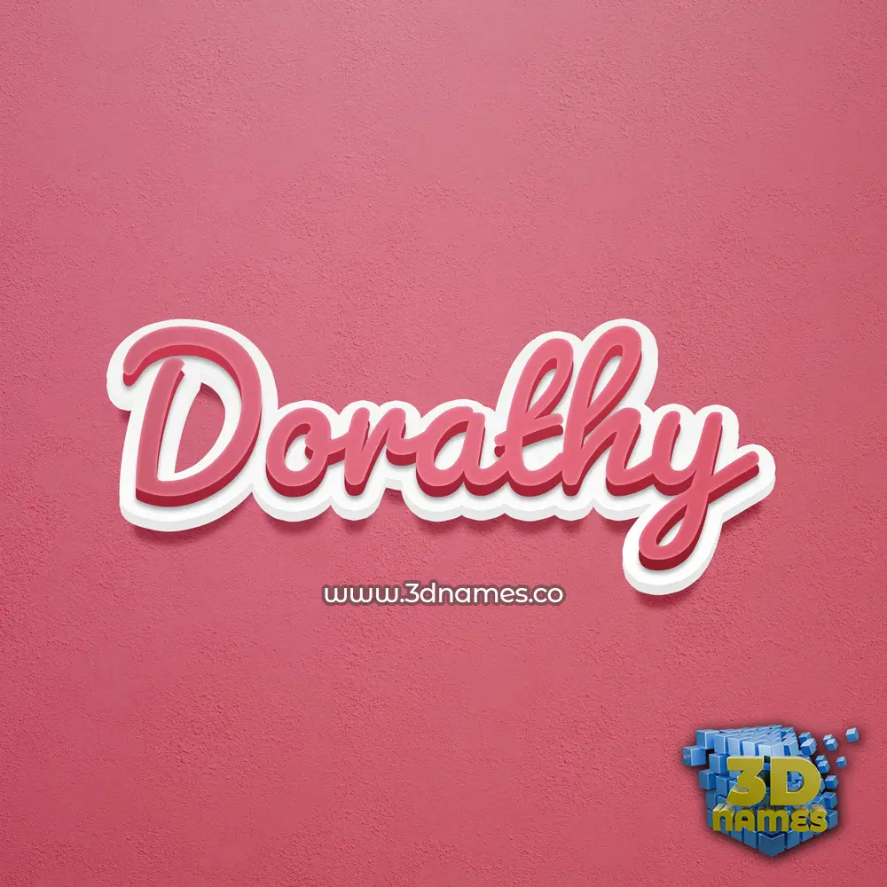 dorathy in Red Scribble style - 3D name wallpaper