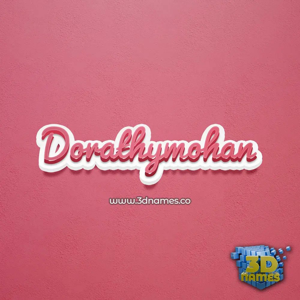 dorathymohan in Red Scribble style - 3D name wallpaper