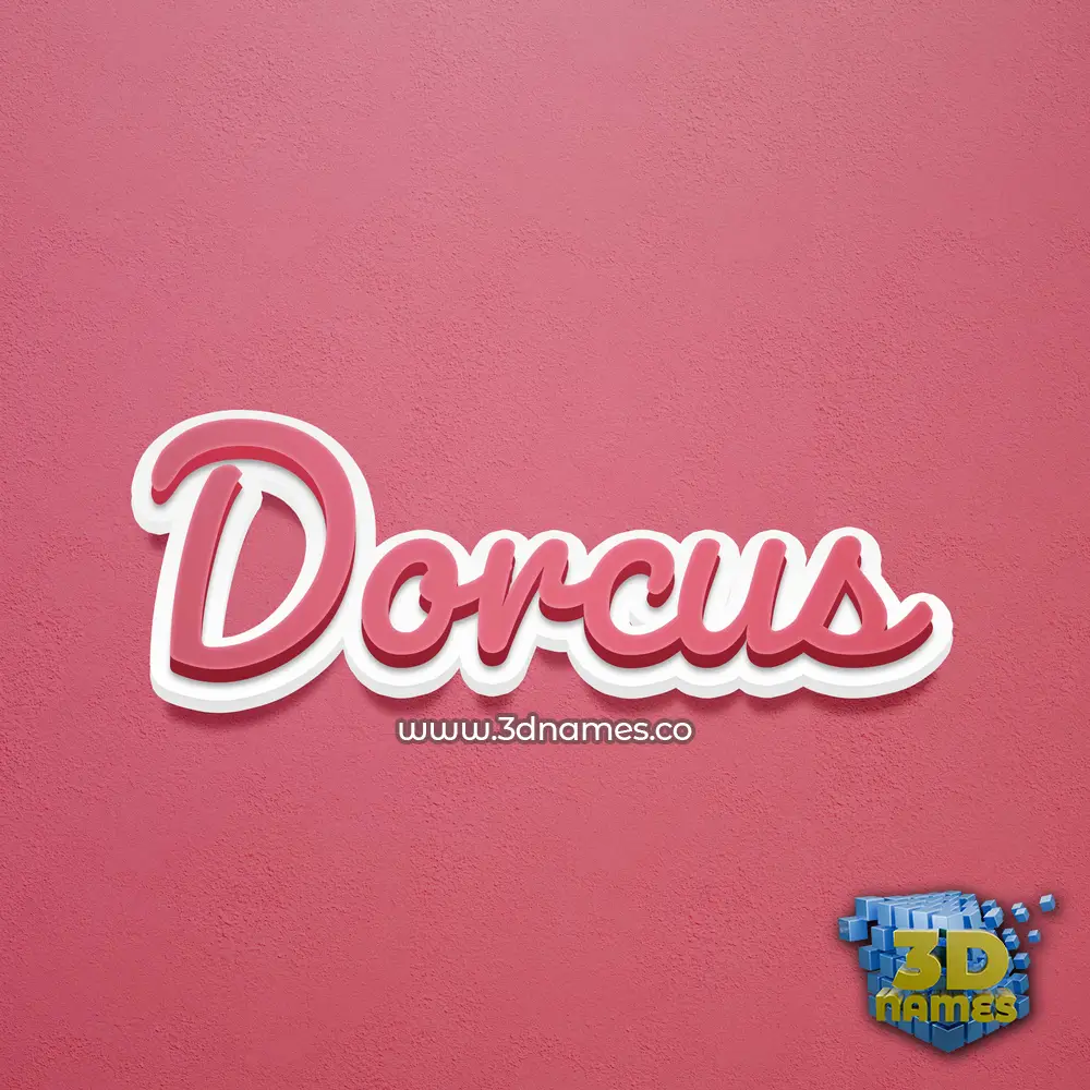 dorcus in Red Scribble style - 3D name wallpaper