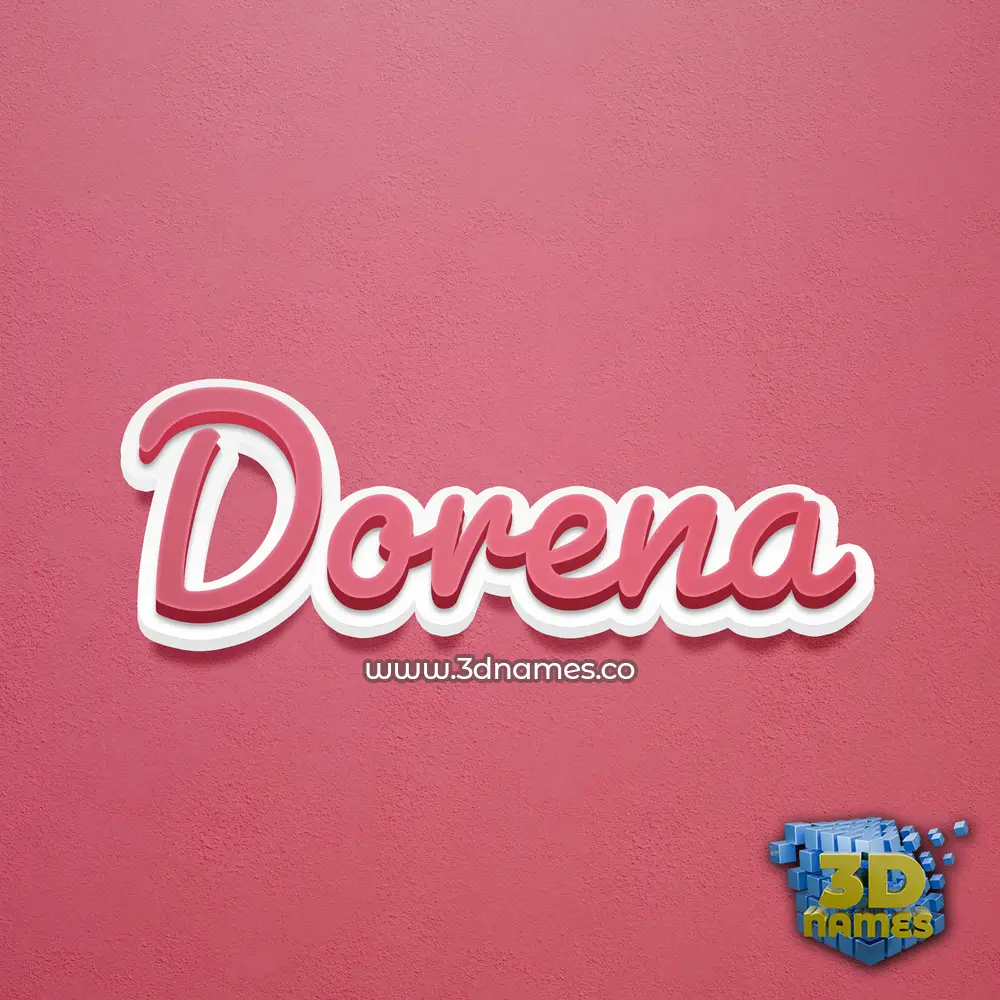 dorena in Red Scribble style - 3D name wallpaper
