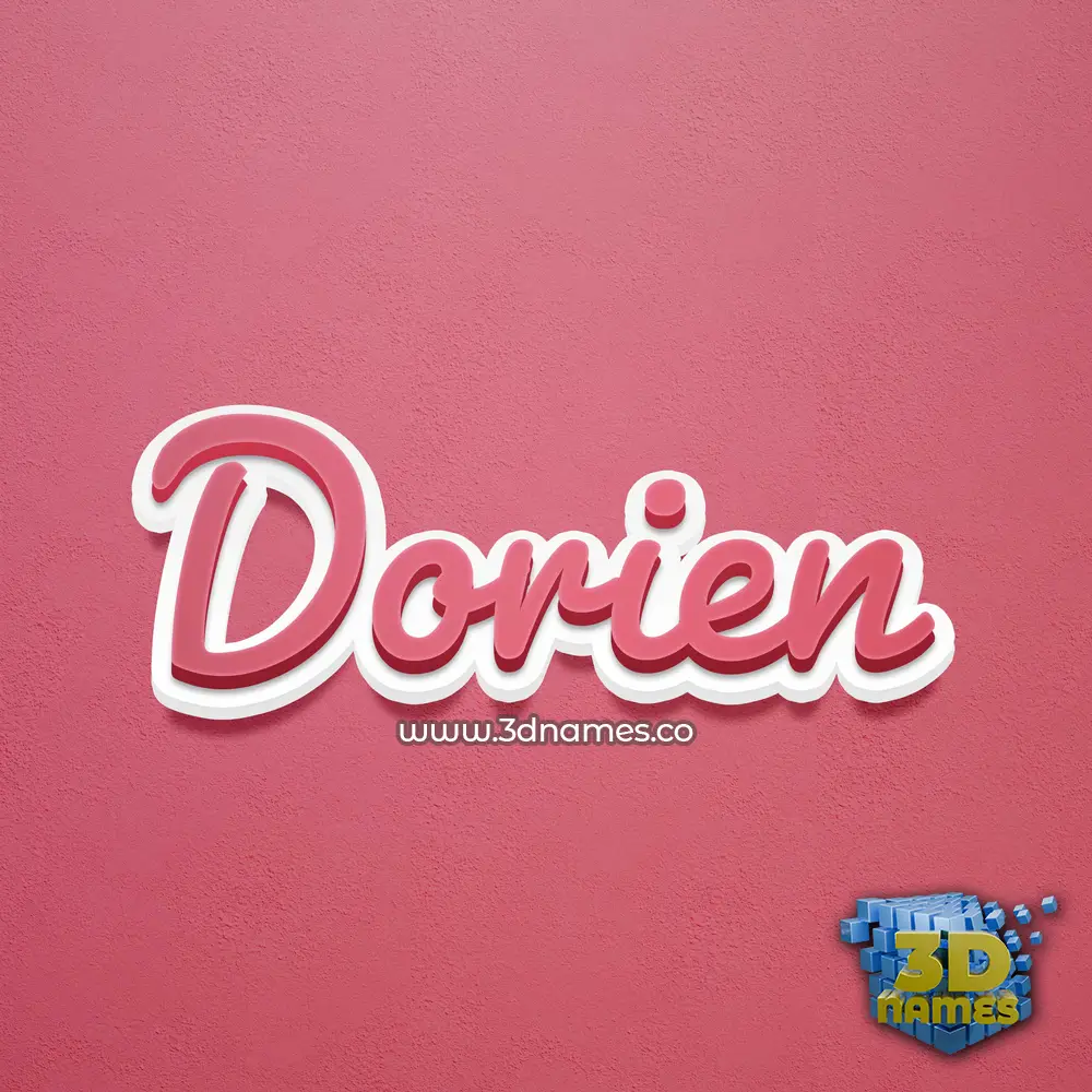 dorien in Red Scribble style - 3D name wallpaper