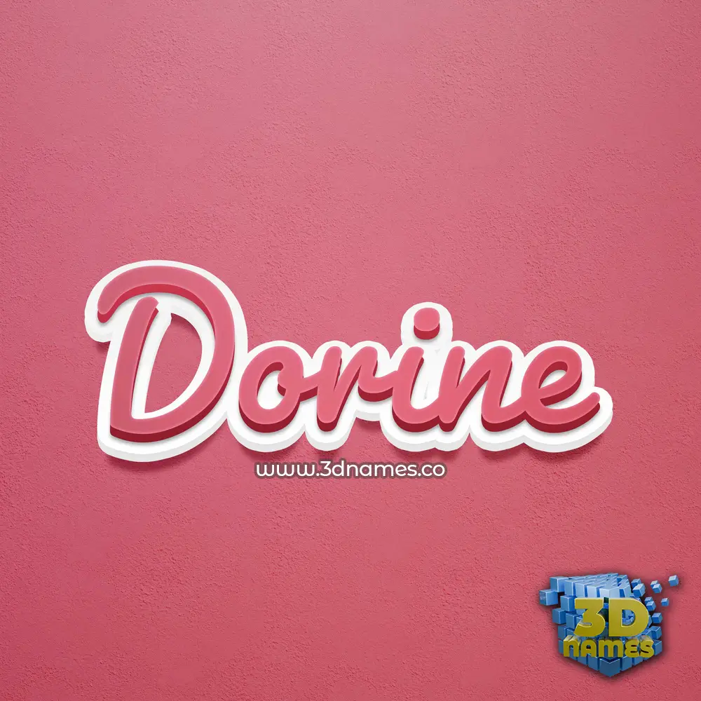 dorine in Red Scribble style - 3D name wallpaper